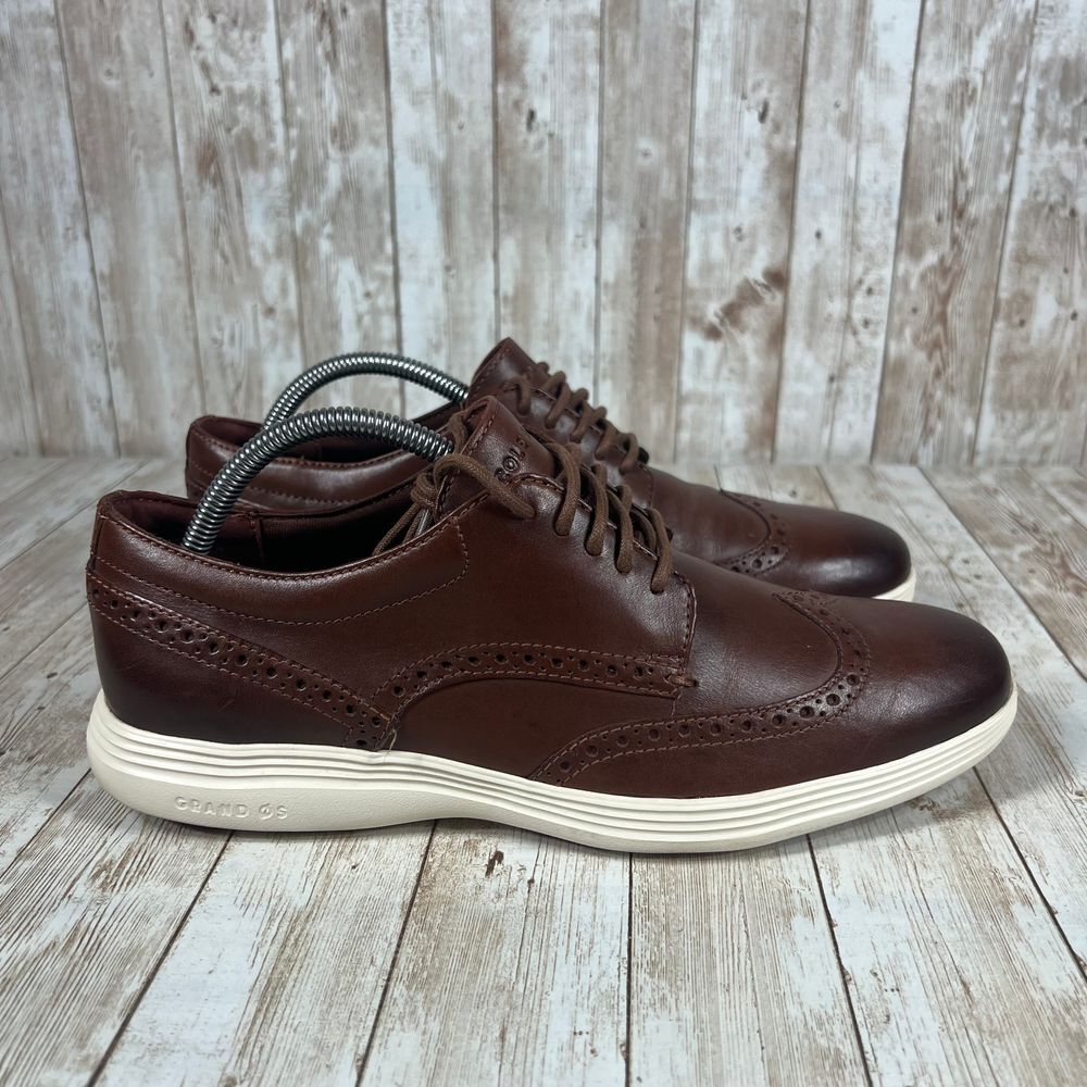 Cole Haan Grand Tour Wingtip Oxford Mens Dress‎ Shoes Woodbury Ivory Mens 9
